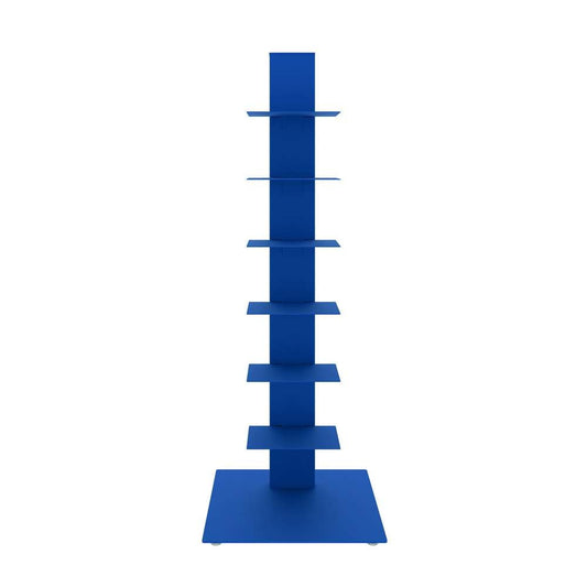 Euro Style - Sapiens 38in Bookcase/Shelf/Shelving Tower in Blue - 94196BLU-KIT veiw 1