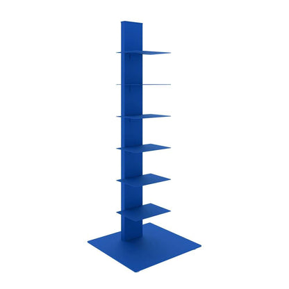 Euro Style - Sapiens 38in Bookcase/Shelf/Shelving Tower in Blue - 94196BLU-KIT veiw 2