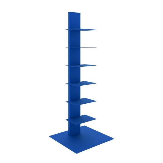 Euro Style - Sapiens 38in Bookcase/Shelf/Shelving Tower in Blue - 94196BLU-KIT veiw 2