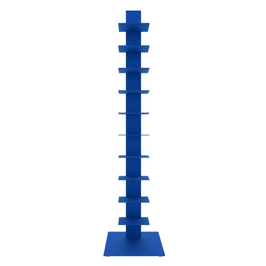 Euro Style - Sapiens 60in Bookcase/Shelf/Shelving Tower in Blue - 94200BLU-KIT veiw 1