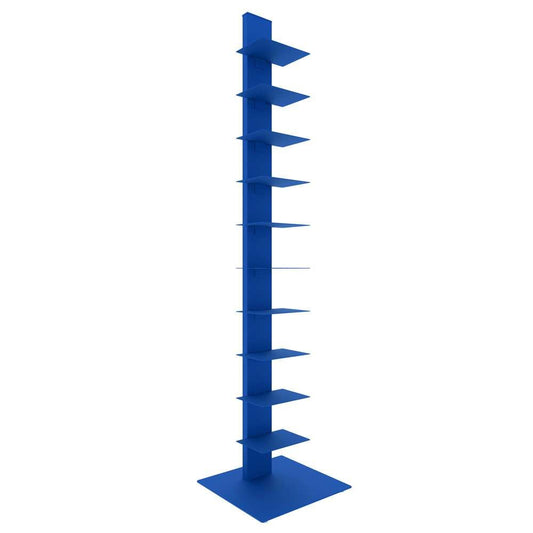 Euro Style - Sapiens 60in Bookcase/Shelf/Shelving Tower in Blue - 94200BLU-KIT veiw 2