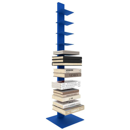 Euro Style - Sapiens 60in Bookcase/Shelf/Shelving Tower in Blue - 94200BLU-KIT veiw 4
