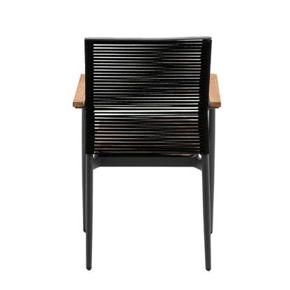 Euro Style - Skog Stackable Outdoor Armchairs, Black/Taupe/Anthracite - Set of 2 - 90499-BLK veiw 6