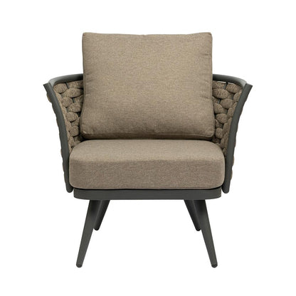 Euro Style - Solna Indoor/Outdoor Lounge Chair, Taupe/Gray - 90495-TPE veiw 1