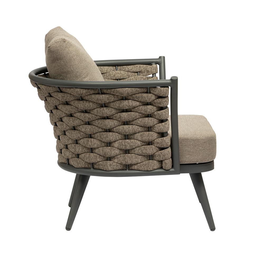 Euro Style - Solna Indoor/Outdoor Lounge Chair, Taupe/Gray - 90495-TPE veiw 3
