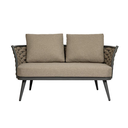 Euro Style - Solna Indoor/Outdoor Loveseat, Taupe/Gray - 90497-TPE veiw 1
