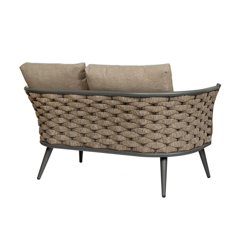 Euro Style - Solna Indoor/Outdoor Loveseat, Taupe/Gray - 90497-TPE veiw 3