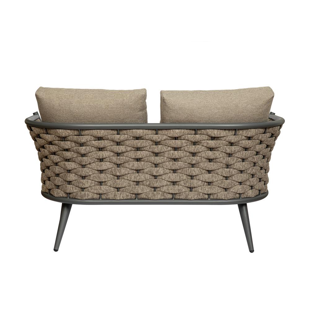 Euro Style - Solna Indoor/Outdoor Loveseat, Taupe/Gray - 90497-TPE veiw 4