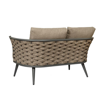 Euro Style - Solna Indoor/Outdoor Loveseat, Taupe/Gray - 90497-TPE veiw 5
