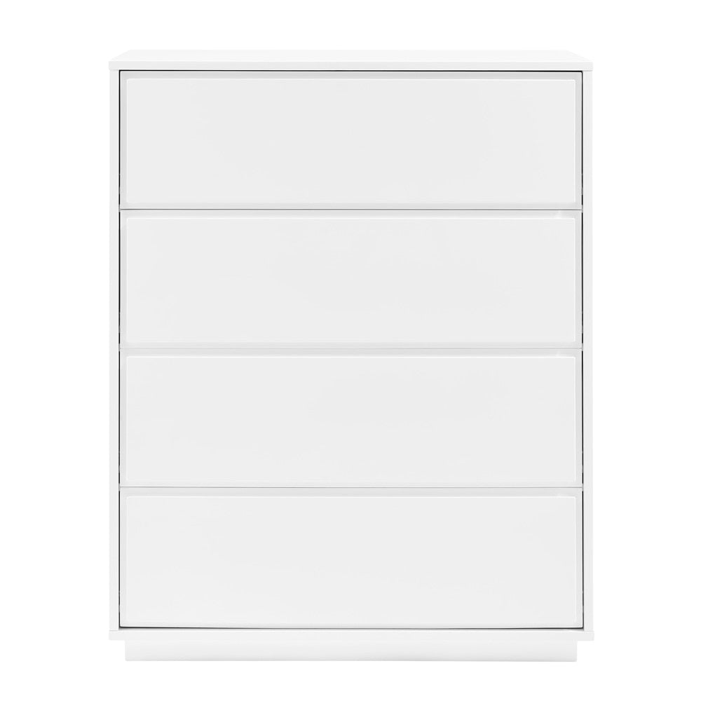 Euro Style - Tresero 38inW 4-Drawer Chest, High Gloss White - 90652WHT-KIT veiw 1