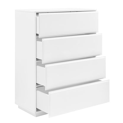 Euro Style - Tresero 38inW 4-Drawer Chest, High Gloss White - 90652WHT-KIT veiw 3