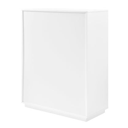 Euro Style - Tresero 38inW 4-Drawer Chest, High Gloss White - 90652WHT-KIT veiw 5