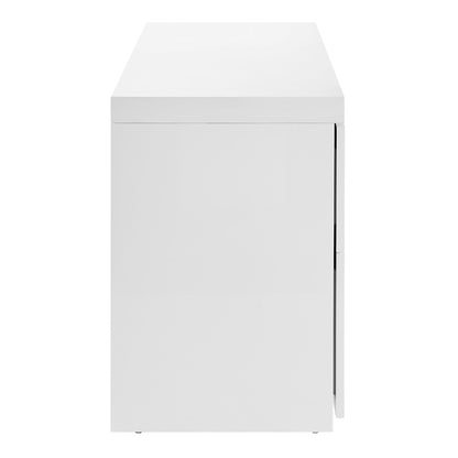 Euro Style - Tresero 4-Drawer Desk, High Gloss White - 90631WHT-KIT veiw 4