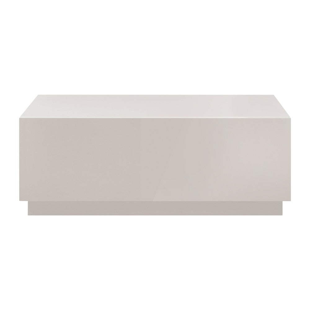 Euro Style - Tresero 47inW Coffee Table, High Gloss Warm Gray - 90651-WMGRY veiw 1