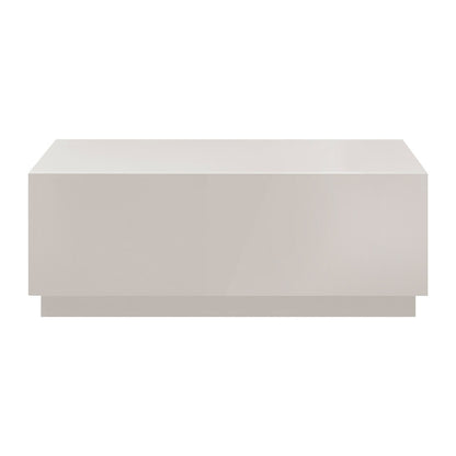 Euro Style - Tresero 47inW Coffee Table, High Gloss Warm Gray - 90651-WMGRY veiw 1
