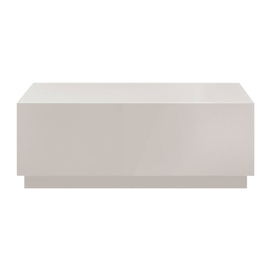 Euro Style - Tresero 47inW Coffee Table, High Gloss Warm Gray - 90651-WMGRY veiw 1