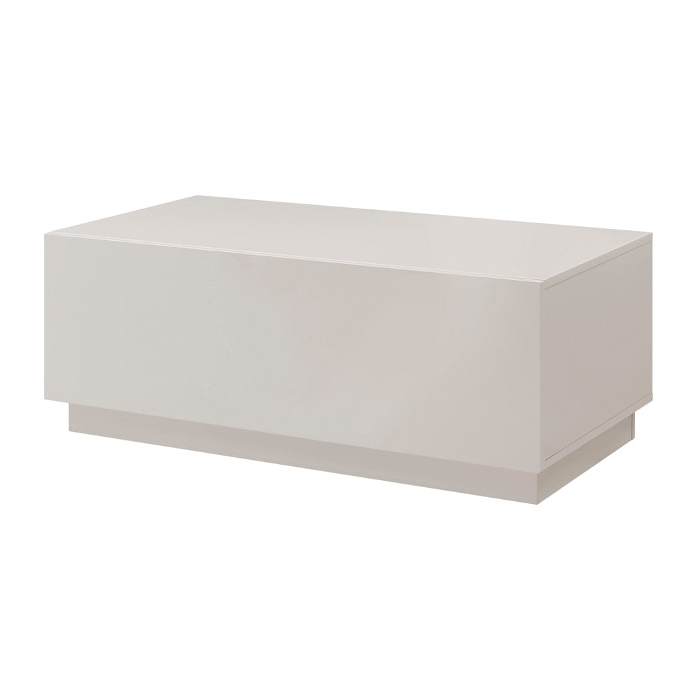 Euro Style - Tresero 47inW Coffee Table, High Gloss Warm Gray - 90651-WMGRY veiw 2