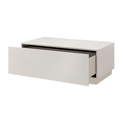 Euro Style - Tresero 47inW Coffee Table, High Gloss Warm Gray - 90651-WMGRY veiw 3
