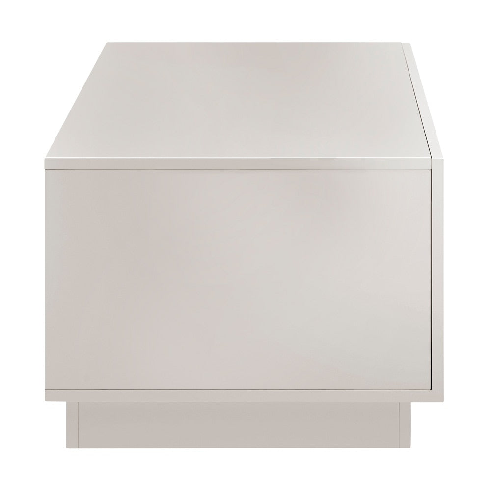 Euro Style - Tresero 47inW Coffee Table, High Gloss Warm Gray - 90651-WMGRY veiw 4