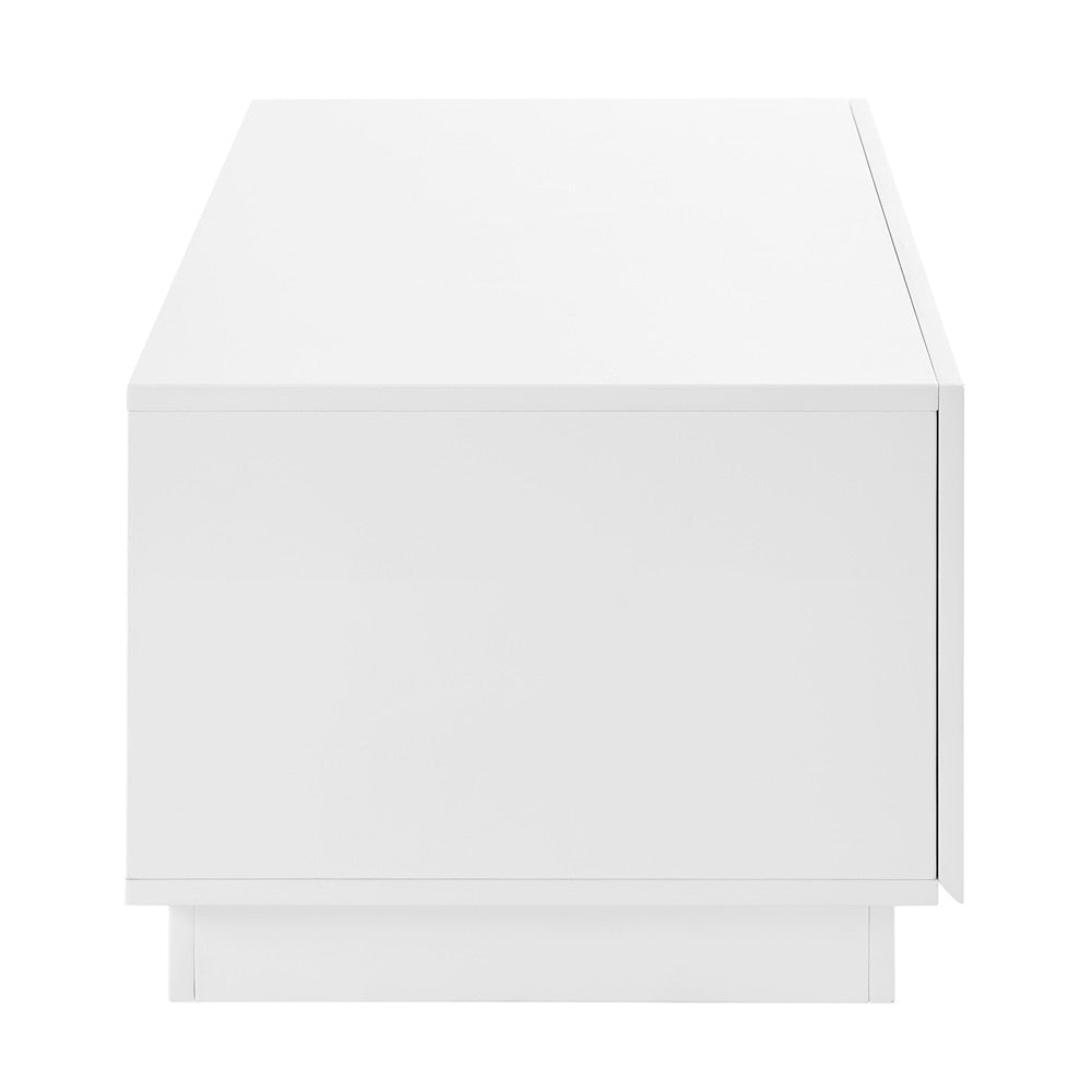 Euro Style - Tresero 47inW Coffee Table with Drawer, High Gloss White - 90651-WHT veiw 4