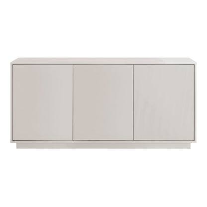 Euro Style - Tresero 65inW Sideboard, High Gloss Warm Gray - 90645-WMGRY veiw 1