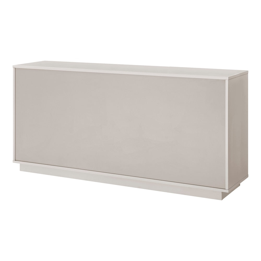 Euro Style - Tresero 65inW Sideboard, High Gloss Warm Gray - 90645-WMGRY veiw 5