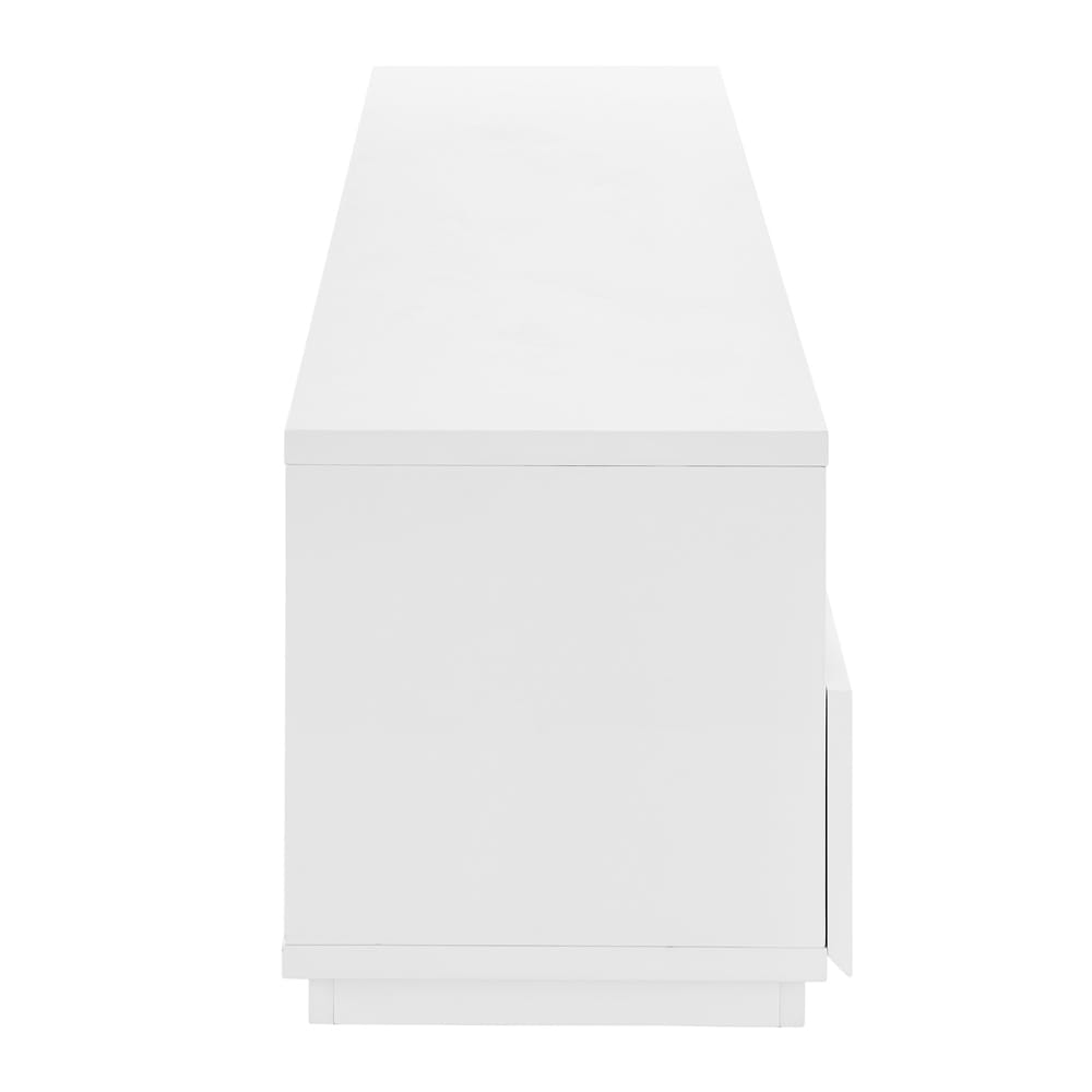 Euro Style - Tresero 70inW 3-Drawer Media Stand, High Gloss White - 90643WHT-KIT veiw 4