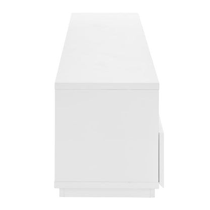 Euro Style - Tresero 70inW 3-Drawer Media Stand, High Gloss White - 90643WHT-KIT veiw 4