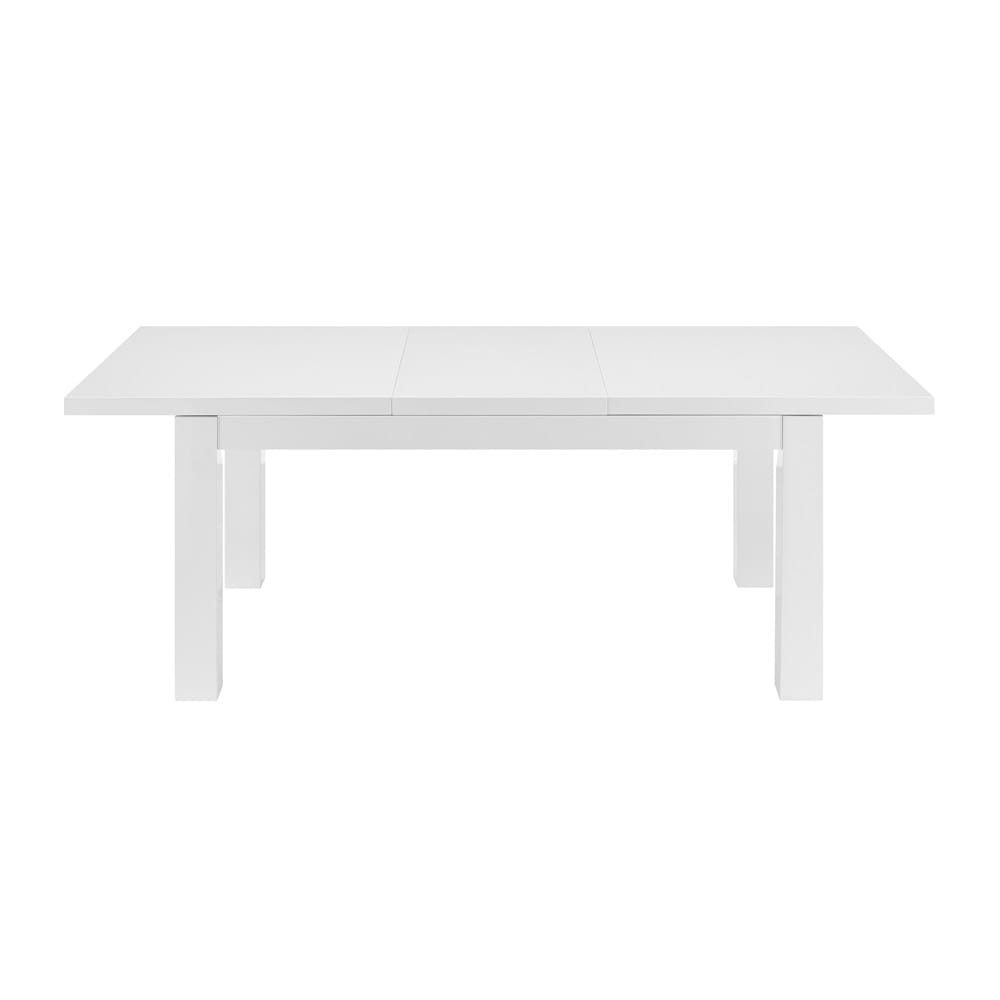 Euro Style - Tresero 80inW Extension Dining Table, High Gloss White - 90659WHT-KIT veiw 1