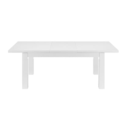 Euro Style - Tresero 80inW Extension Dining Table, High Gloss White - 90659WHT-KIT veiw 1