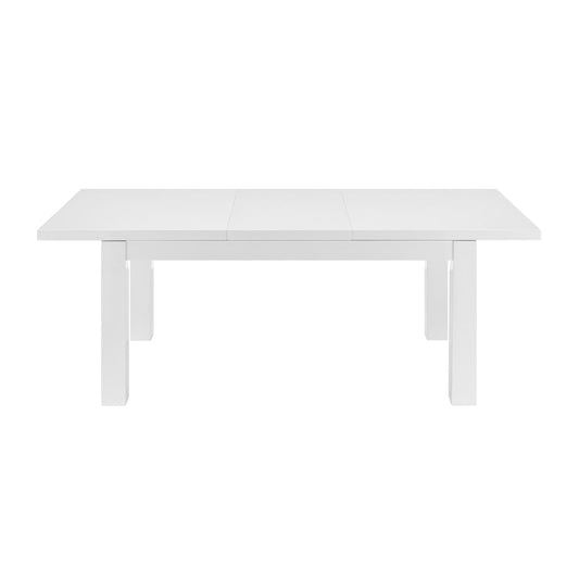 Euro Style - Tresero 80inW Extension Dining Table, High Gloss White - 90659WHT-KIT veiw 1