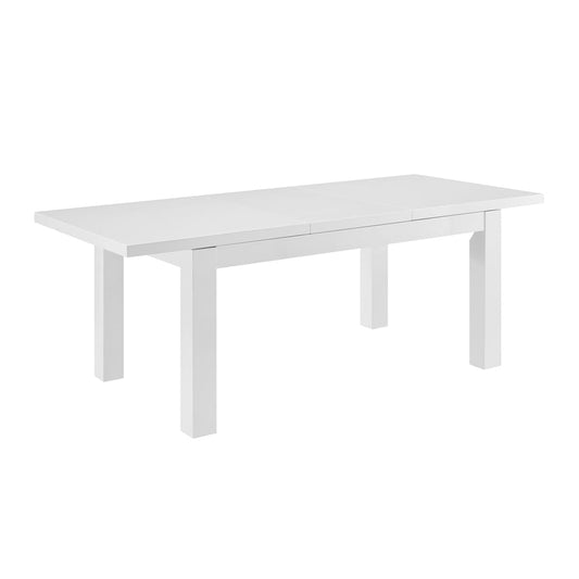 Euro Style - Tresero 80inW Extension Dining Table, High Gloss White - 90659WHT-KIT veiw 2