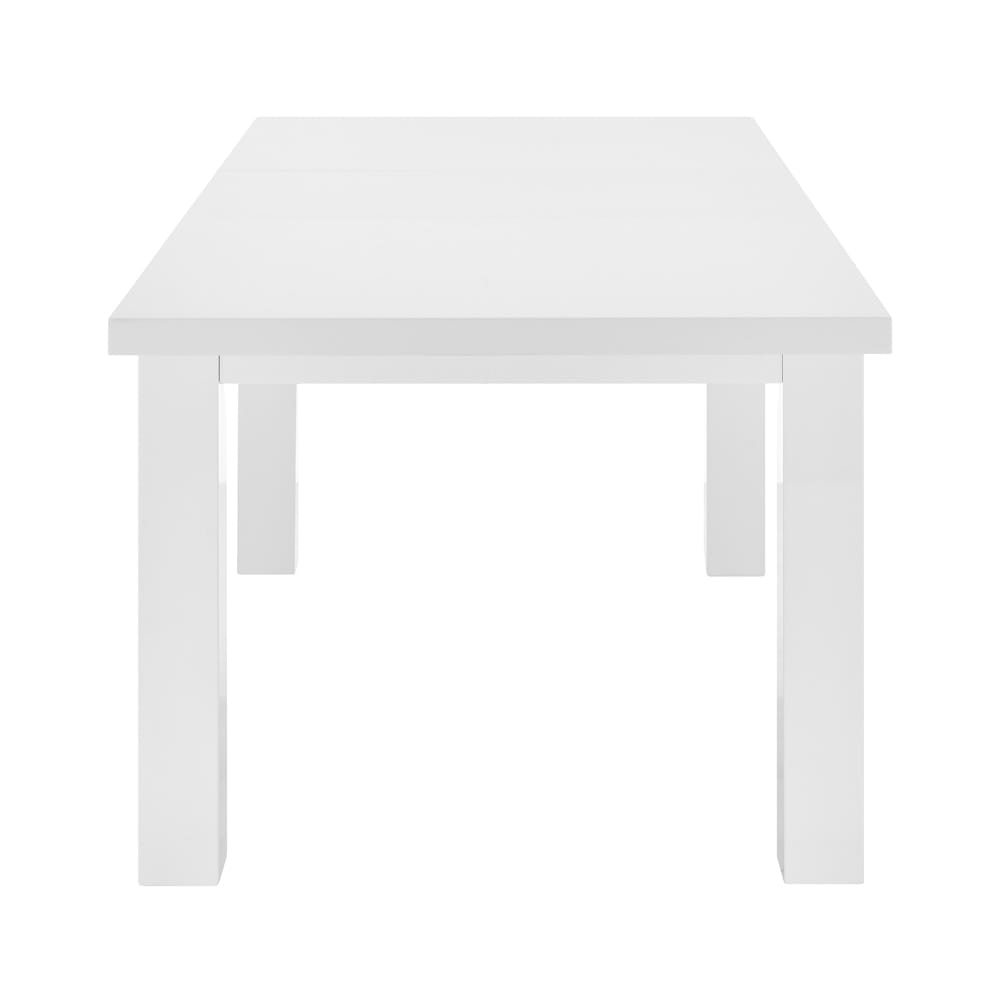 Euro Style - Tresero 80inW Extension Dining Table, High Gloss White - 90659WHT-KIT veiw 3