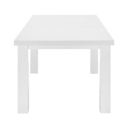 Euro Style - Tresero 80inW Extension Dining Table, High Gloss White - 90659WHT-KIT veiw 3