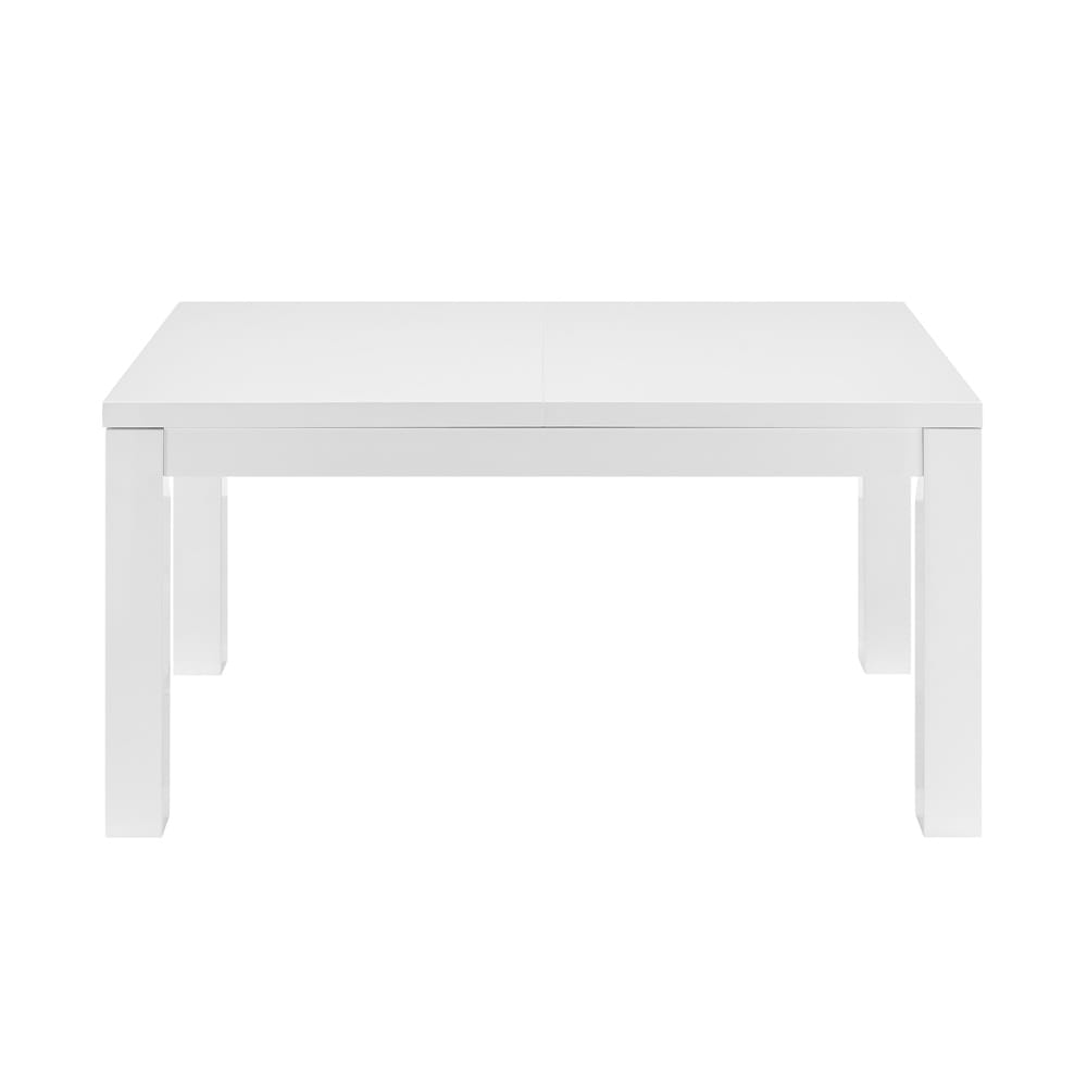 Euro Style - Tresero 80inW Extension Dining Table, High Gloss White - 90659WHT-KIT veiw 4
