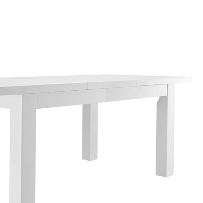 Euro Style - Tresero 80inW Extension Dining Table, High Gloss White - 90659WHT-KIT veiw 5