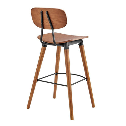 Euro Style - Vega Wood Bar Stool, Walnut/Matte Black - 91052-WAL veiw 4