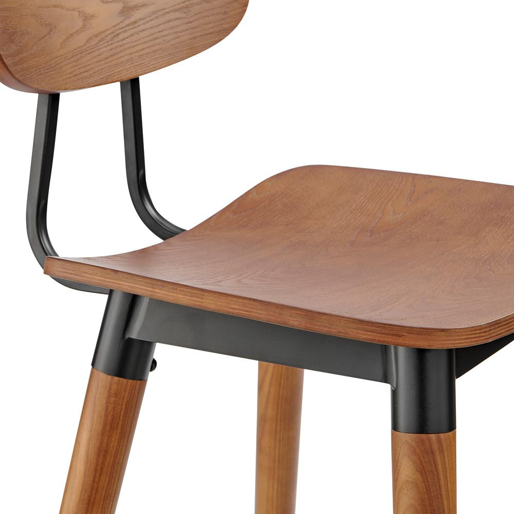Euro Style - Vega Wood Bar Stool, Walnut/Matte Black - 91052-WAL veiw 6