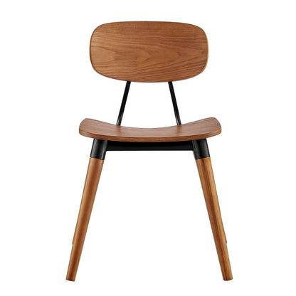 Euro Style - Vega Wood Side Chairs, Walnut/Matte Black - Set of 2 - 91050-WAL veiw 2