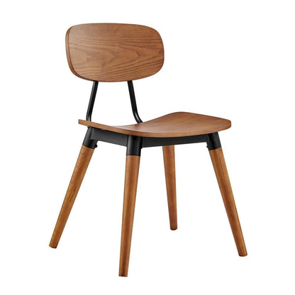 Euro Style - Vega Wood Side Chairs, Walnut/Matte Black - Set of 2 - 91050-WAL veiw 3
