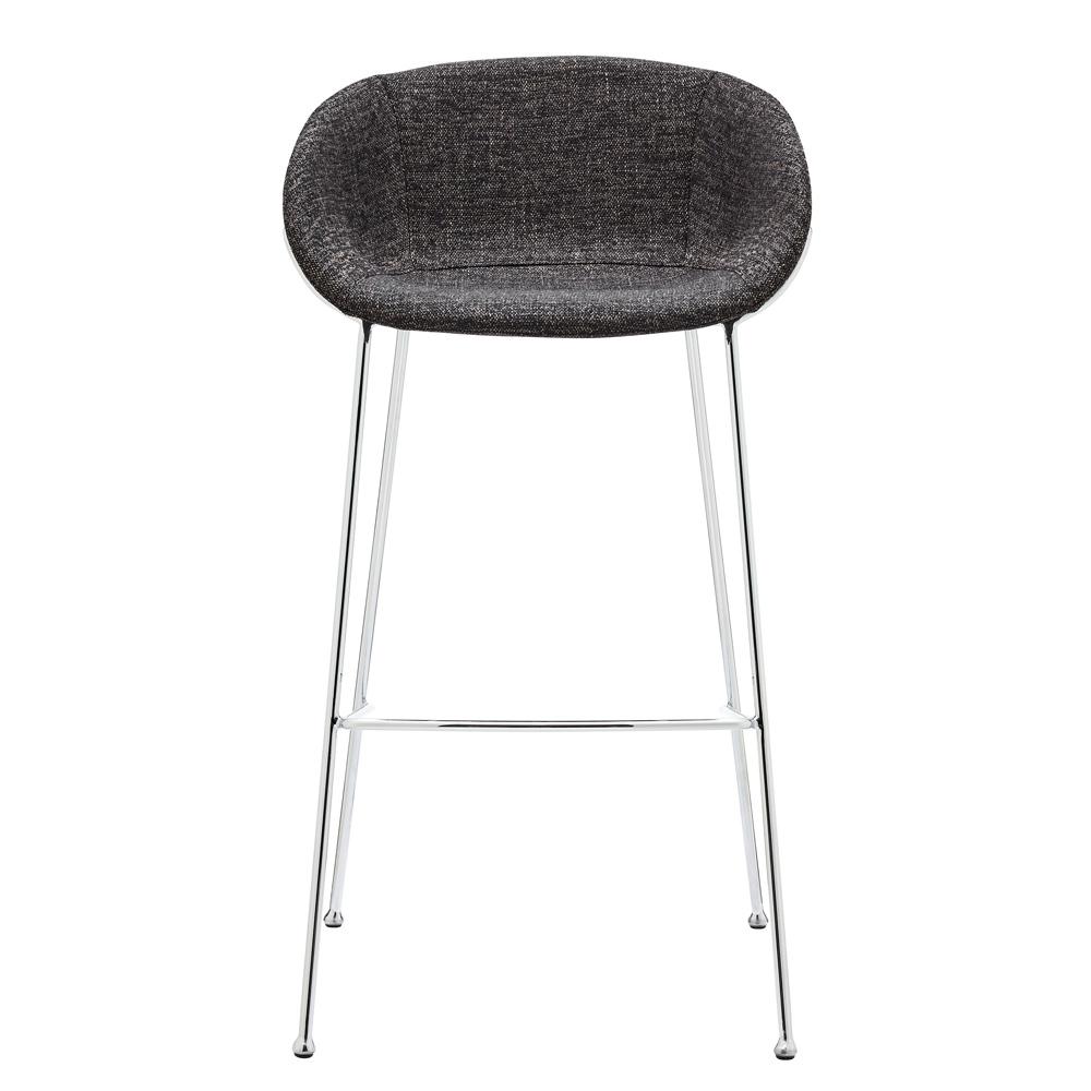 Euro Style - Zach Bar Stool, Black/Chrome - Set of 2 - 30455BLK veiw 2