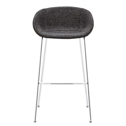 Euro Style - Zach Bar Stool, Black/Chrome - Set of 2 - 30455BLK veiw 2