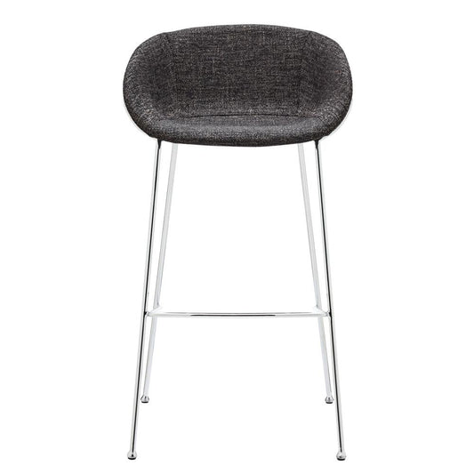 Euro Style - Zach Bar Stool, Black/Chrome - Set of 2 - 30455BLK veiw 2