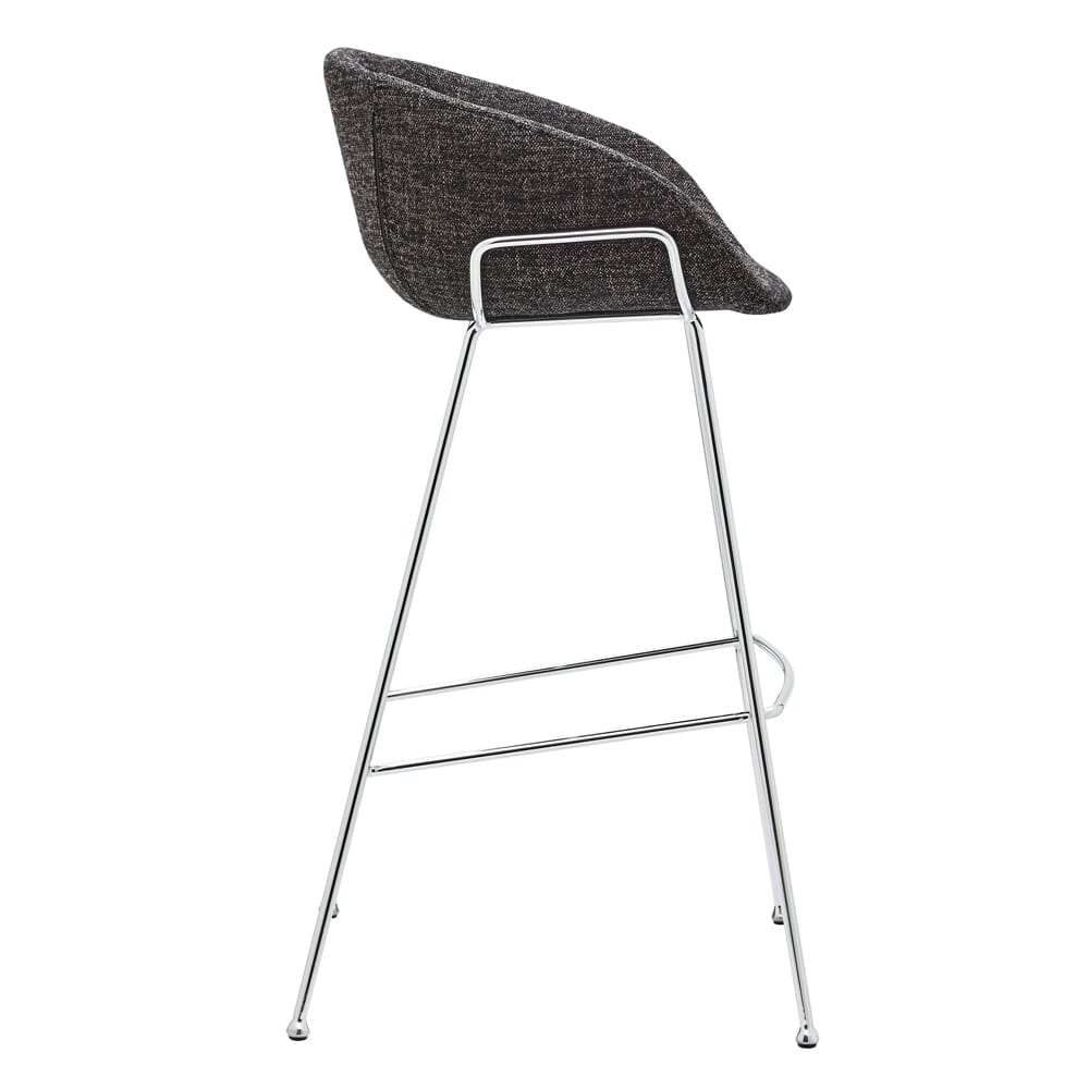 Euro Style - Zach Bar Stool, Black/Chrome - Set of 2 - 30455BLK veiw 3
