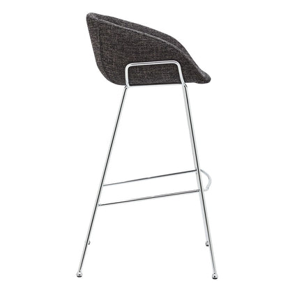 Euro Style - Zach Bar Stool, Black/Chrome - Set of 2 - 30455BLK veiw 3