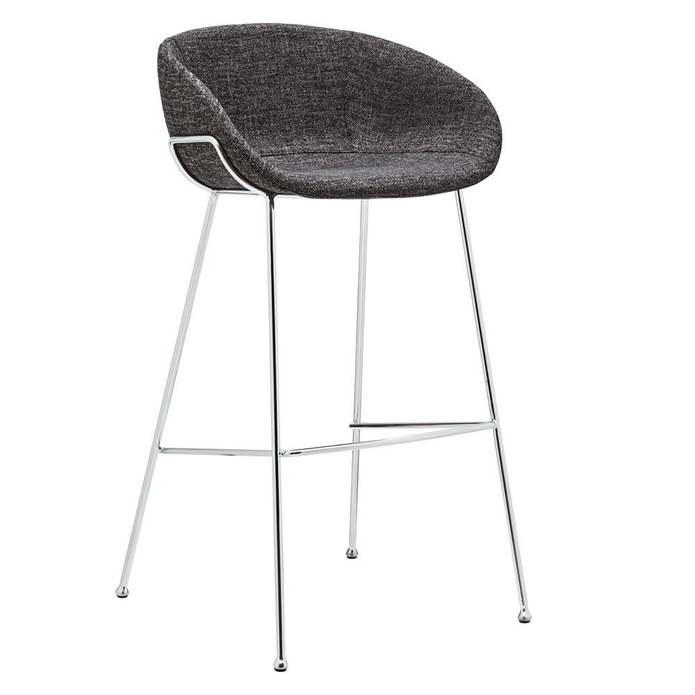 Euro Style - Zach Bar Stool, Black/Chrome - Set of 2 - 30455BLK veiw 4