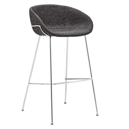 Euro Style - Zach Bar Stool, Black/Chrome - Set of 2 - 30455BLK veiw 4