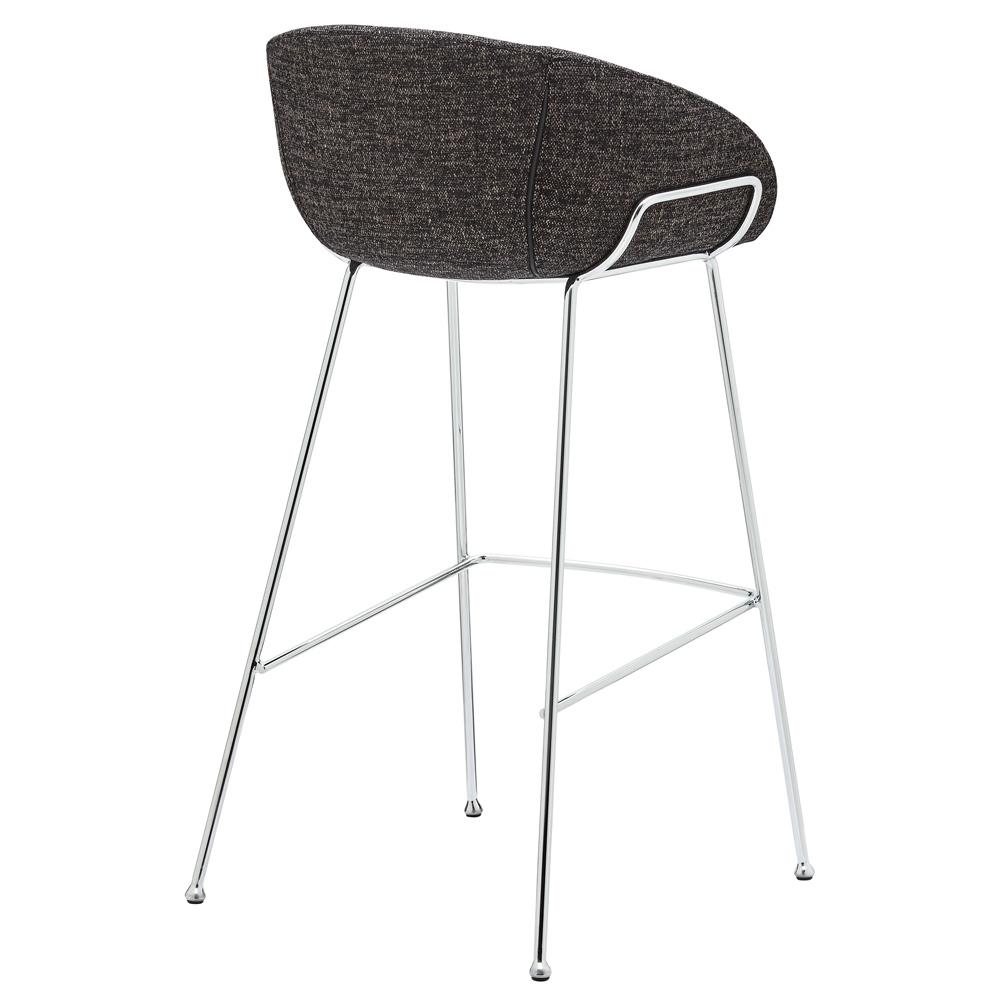 Euro Style - Zach Bar Stool, Black/Chrome - Set of 2 - 30455BLK veiw 5