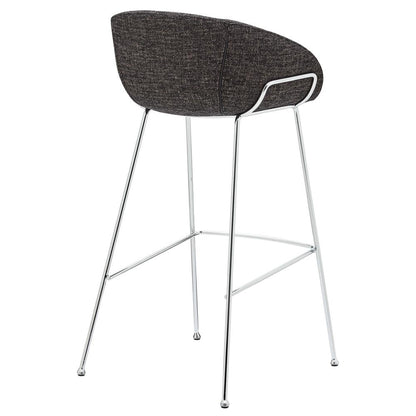 Euro Style - Zach Bar Stool, Black/Chrome - Set of 2 - 30455BLK veiw 5