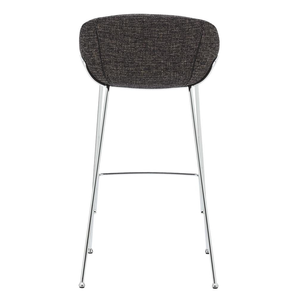 Euro Style - Zach Bar Stool, Black/Chrome - Set of 2 - 30455BLK veiw 6